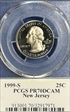 1999-S 25C New Jersey PR70DCAM