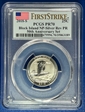 2018-S 25C Block Island NP-Silver Rev PR 50th Anniversary Set First Strike PR70