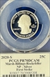 2020-S 25C Marsh-Billings-Rockefeller NP - Silver First Strike Cleveland Eagle with sun PR70DCAM