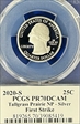 2020-S 25C Tallgrass Prairie NP - Silver First Strike Cleveland Eagle with sun PR70DCAM