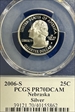 2006-S 25C Nebraska Silver PR70DCAM