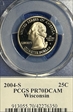 2004-S 25C Wisconsin PR70DCAM