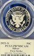 2021-S 50C Silver First Strike Cleveland Eagle with Sun PR70DCAM