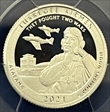 2021-S 25C Tuskegee Airmen NP Silver First Strike Cleveland Eagle with Sun PR70DCAM