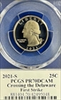2021-S 25C Crossing the Delaware First Strike Cleveland Eagle with Sun PR70DCAM