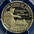 2021-S 25C Crossing the Delaware First Strike Cleveland Eagle with Sun PR70DCAM