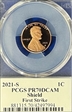 2021-S 1C Shield  First Strike Cleveland Eagle with Sun PR70DCAM