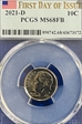 2021-D 10C First Day of Issue MS68FB