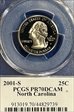 2001-S 25C North Carolina PR70DCAM