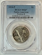2024-P $1 Native American, Position B MS67