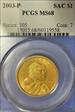 2003-P SAC$1 MS68