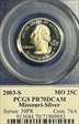 2003-S 25C Missouri Silver PR70DCAM