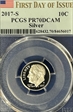 2017-S 10C Silver First Day of Issue PR70DCAM