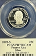 2009-S 25C Puerto Rico Silver PR70DCAM