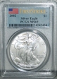 2002 $1 Silver Eagle First Strike MS69
