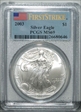 2003 $1 Silver Eagle First Strike MS69