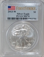 2013-W $1 Burnished Silver Eagle First Strike SP70