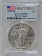 2015-W $1 Burnished Silver Eagle First Strike SP70