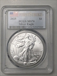 2025 $1 Silver Eagle First Strike MS70