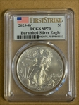2025-W $1 Burnished Silver Eagle First Strike SP70