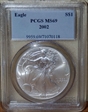 2002 $1 Silver Eagle MS69