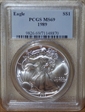 1989 $1 Silver Eagle MS69