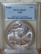 1988 $1 Silver Eagle MS69