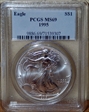 1995 $1 Silver Eagle MS69