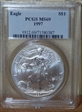 1997 $1 Silver Eagle MS69