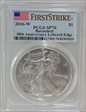 2016-W $1 Burnished Silver Eagle 30th Anniversary Lettered Edge First Strike SP70