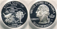 2000-S 25C South Carolina Silver PR69DCAM