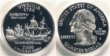2000-S 25C Virginia PR69DCAM