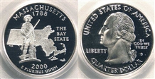 2000-S 25C Massachusetts PR69DCAM