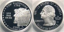 2000-S 25C New Hampshire Silver PR69DCAM