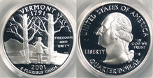 2001-S 25C Vermont Silver PR69DCAM