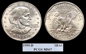 1999-D SBA$1 MS67