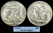 1943-D 50C MS67