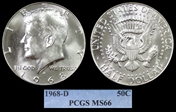 1968-D 50C MS66