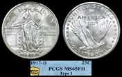1917-D 25C Type 1 MS65FH