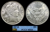 1907-D 50C MS64