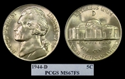 1944-D 5C MS67FS