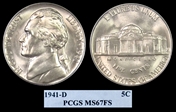 1941-D 5C MS67FS