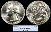 1976-D 25C Clad MS67