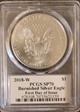 2018-W $1 Burnished Silver Eagle First Day of Issue Torch SP70