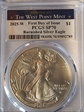 2025-W $1 Burnished Silver Eagle First Day of Issue SP70