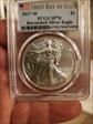 2017-W $1 Burnished Silver Eagle First Day of Issue SP70