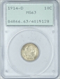 1914-D 10C MS63