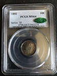 1892 10C MS64