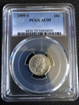 1899-S 10C AU55
