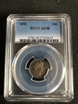 1892 10C AU58